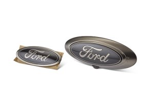 Ford Maverick Badges - Ford Racing - Smoked Chrome Oval Kit - Chrome - `22-`24